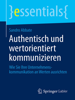 cover image of Authentisch und wertorientiert kommunizieren